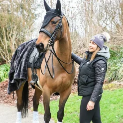 Pénélope - Bride Point Sellier avec rênes Noir
