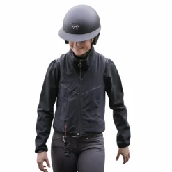 Pénélope - Casque d'équitation visière polo mat X Freejump Noir Hot
