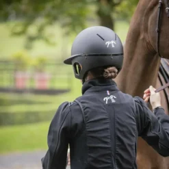 Pénélope - Casque d'équitation visière polo mat X Freejump Noir Hot