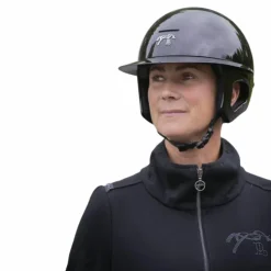Pénélope - Casque d'équitation visière polo brillant X Freejump Noir Online