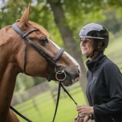 Pénélope - Casque d'équitation visière polo brillant X Freejump Noir Online