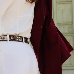 Pénélope - Ceinture Pearl Havane/ Rose Clearance