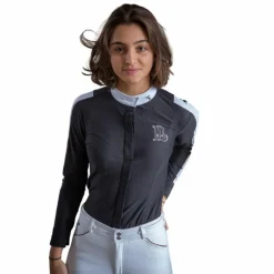 Pénélope - Chemise manches longues femme Showshirt Noir