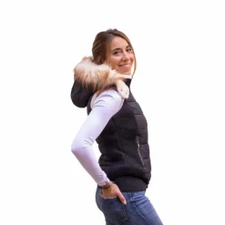 Online Pénélope - Doudoune sans manches femme Newroge Noir