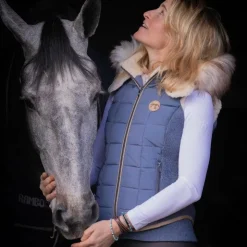 Online Pénélope - Doudoune sans manches femme NewRoge bering sea Bleu