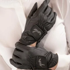 Pénélope - Gants d'équitation Prisma Strass Noir Clearance