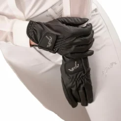 Pénélope - Gants d'équitation Prisma Strass Noir Clearance