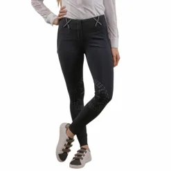 Pénélope - Pantalon d'équitation femme Zuri Noir Hot