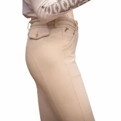 Pénélope - Pantalon d'équitation femme Point Sellier crème Blanc Clearance