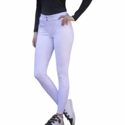 Pénélope - Pantalon d'équitation femme Majestic Blanc Outlet