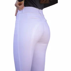 Pénélope - Pantalon d'équitation femme Majestic Blanc Outlet