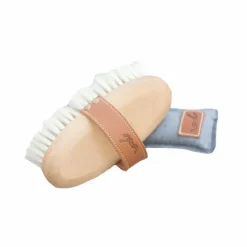 Online Pénélope - Petite brosse douce sangle cuir Beige
