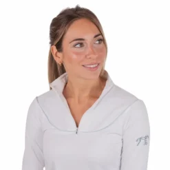 Discount Pénélope - Polo de concours manches longues femme Toscane Blanc