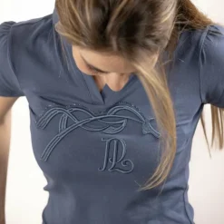 Pénélope - Polo manches courtes femme Iliana gris Bleu Online