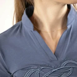 Pénélope - Polo manches courtes femme Iliana gris Bleu Online