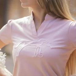 Clearance Pénélope - Polo manches courtes femme Illiana poudré Rose