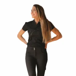 Pénélope - Polo manches courtes femme Iliana Noir New