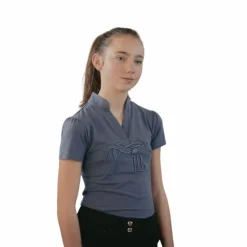 Pénélope - Polo manches courtes junior Iliana gris Bleu Best