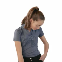 Pénélope - Polo manches courtes junior Iliana gris Bleu Best