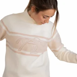 Pénélope - Pull col montant femme Noris Beige