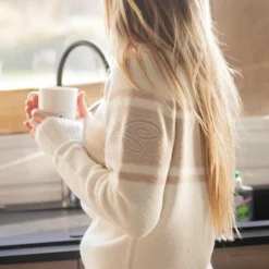 Pénélope - Pull col montant femme Noris Beige