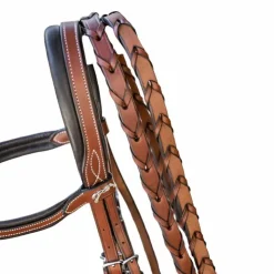 Pénélope - Rênes tressé US noisette Marron