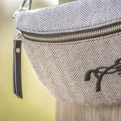 Pénélope - Sac banane Chevron Noir Outlet