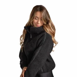 Hot Pénélope - Sweat polaire zippé femme Miwi Noir