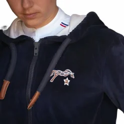 Online Pénélope - Sweat zip Emy velvet marine