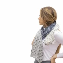 Discount Pénélope - Étole Alix et écru Gris