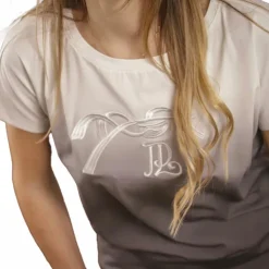 Pénélope - T-shirt manches courtes femme Poppy Strass tie-dye Gris New