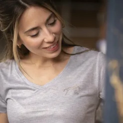 Outlet Pénélope - T-shirt manches courtes femme Juline Gris