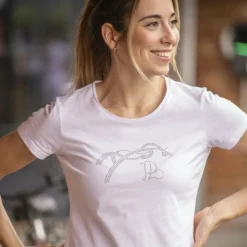 Pénélope - T-shirt manches courtes femme Iconic Strass Blanc Discount