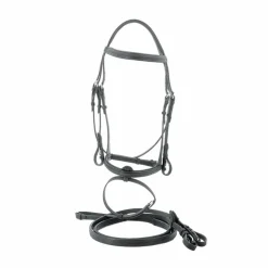 Discount Privilège Equitation Privilege Equitation - Bridon Dinard combiné avec rênes Noir