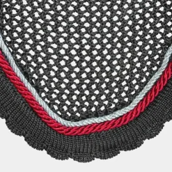 New Privilège Equitation - Bonnet Palm Beach gris/argent/rouge