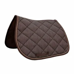 Privilège Equitation - Tapis de selle Palm Beach chinés choco/beige/choco Marron Discount