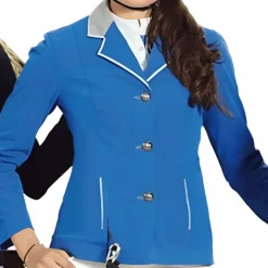 Hot Privilège Equitation - Veste Airsafe concours dame bleu électrique