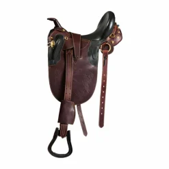 Outlet Randol's - Selle Stock club surpiquée à pommeau havane