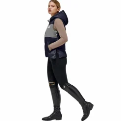 Hot RG Italy - Doudoune sans manches femme Hooded Puffer Marine