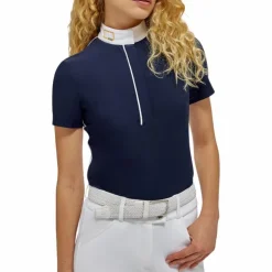 RG Italy - Polo de concours manches courtes femme Competition Marine New