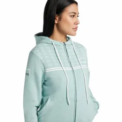 RG Italy - Sweat zippé manches longues femme RG Logo Stripe Bleu Online