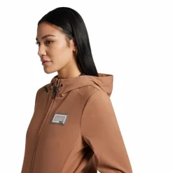 RG Italy - Veste manches longues femme RG Hooded Softshell Marron Clearance