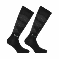 Riding World - Chaussettes d'équitation Jude (x2) Noir New