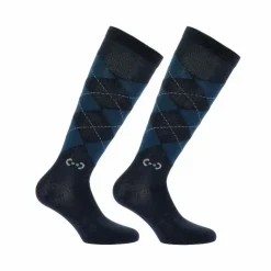 Riding World - Chaussettes d'équitation Jude (x2) Marine Sale