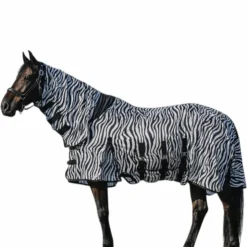 New Riding World - Chemise anti-mouches mesh Combo Belly zebre Blanc