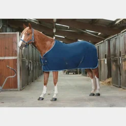 Riding World - Chemise polaire avec sur-sangles croisées 240g Marine Discount