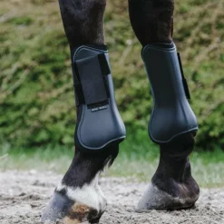 Riding World - Guêtres protège-tendons x2 Noir Hot