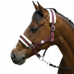 Riding World - Licol mouton synthétique Bordeaux Sale