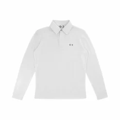 Riding World - Polo de concours manches longues garçon Romeo Blanc Discount