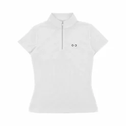 Riding World - Polo de concours manches courtes femme Roxane Blanc Sale